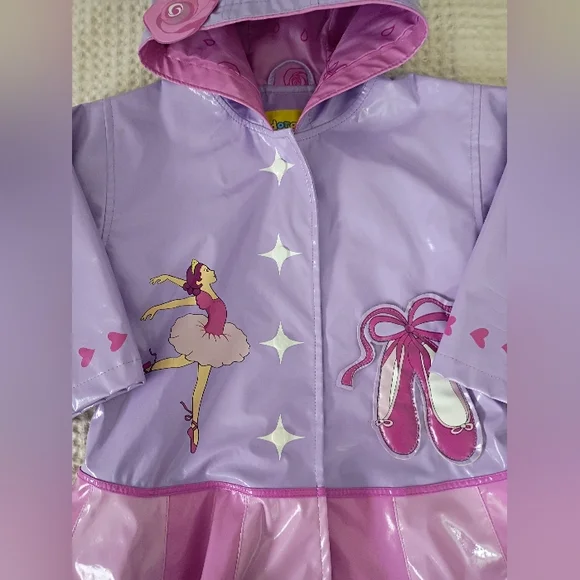 Kidorable Purple and Pink Ballerina Raincoat - Picture 2 of 10